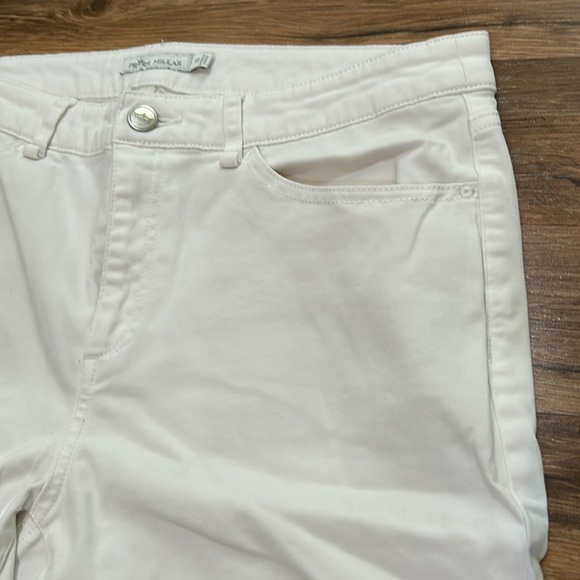 PETER MILLAR WOMENS STRAIGHT GOLF PANTS MID RISE WHITE LIGHTWEIGHT SIZE 10 - Picture 5 of 11